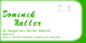 dominik maller business card